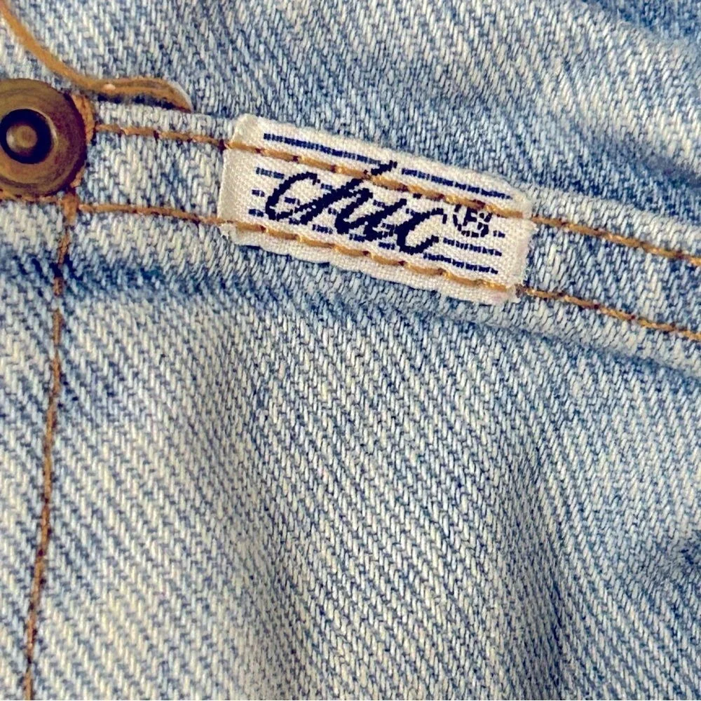 Chic Vintage 80s Women's High Rise Mom Jeans Light Wash Sz 14 Cotton Made in USA